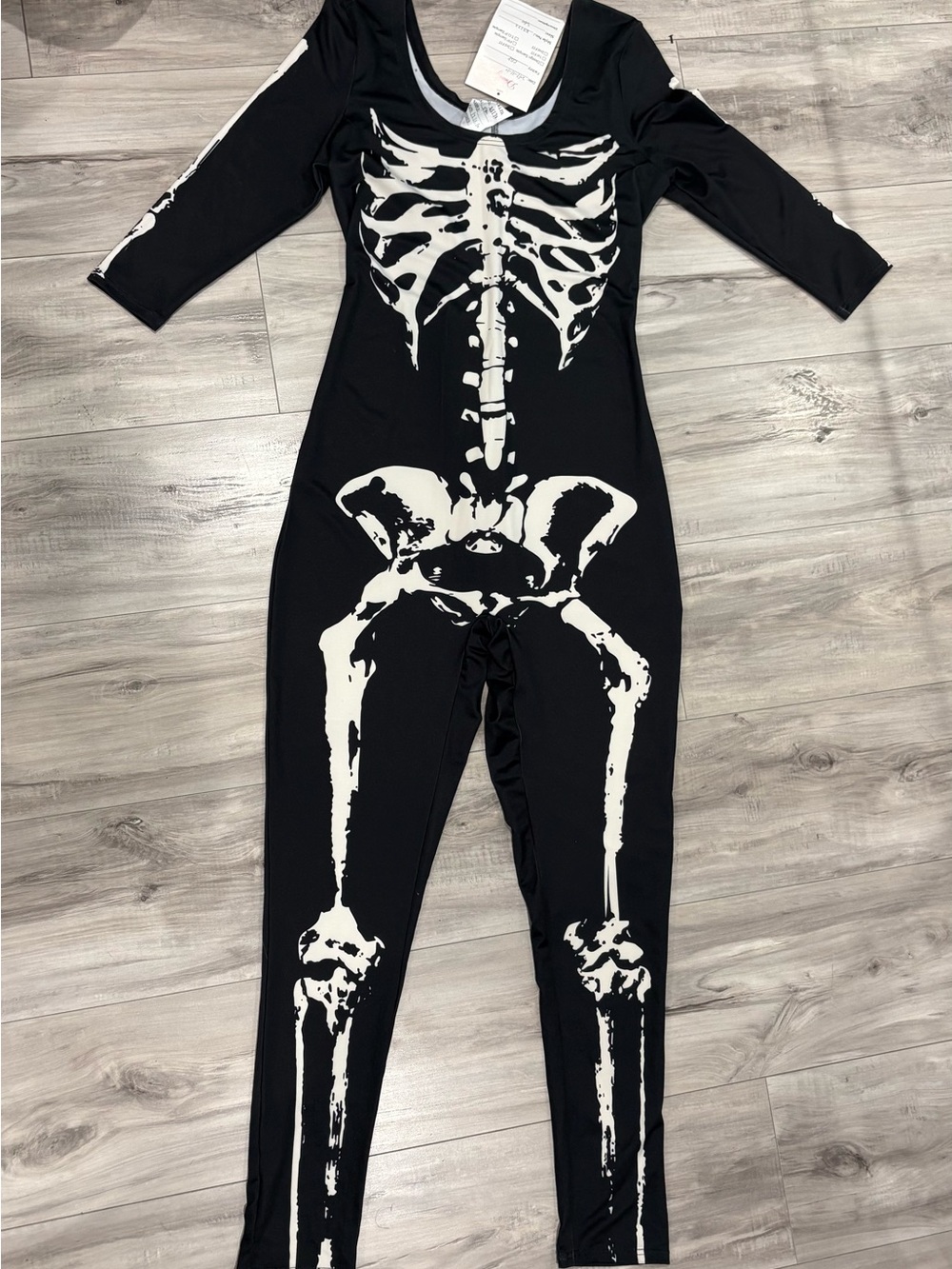 Dreamgirl Black Skeleton One-Piece Bodysuit